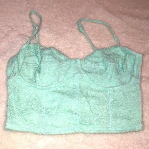 Mint turquoise crop top